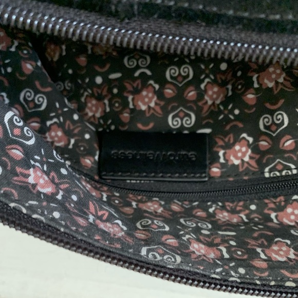Euro Wellness black suede embroidered bag - Picture 7 of 7